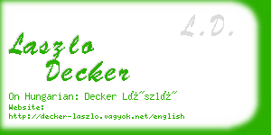 laszlo decker business card